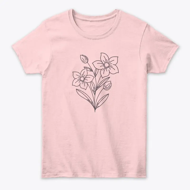 Flower Drawing FA002CG - Black