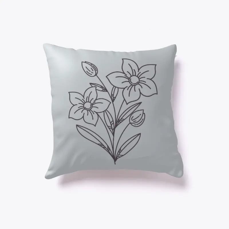 Flower Drawing FA002CG - Black